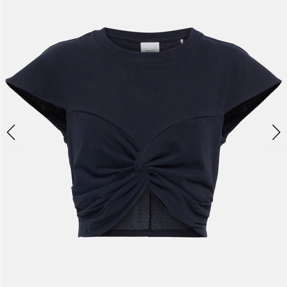 Isabel marent Zineae cotton jersey crop top